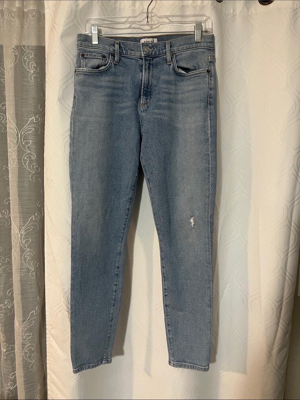 Agolde Sophie Mid rise Ankle Women's Skinny Jeans in Faded Blue